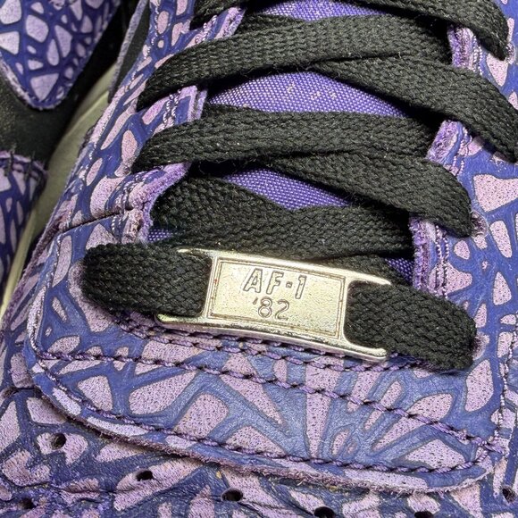 Nike Air Force 1 Low‎ Shoes Men\'s Size 13 Crackled Purple Black Athletic Retro
